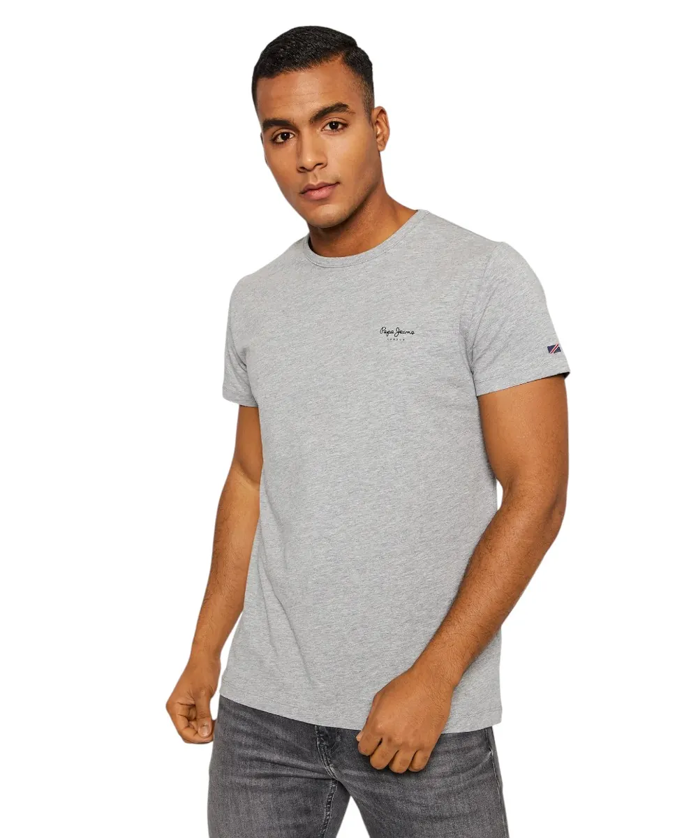 Pepe Jeans - Ανδρικό T-shirt Original Basic 3 N Slim Fit PM508212-993 Γκρι