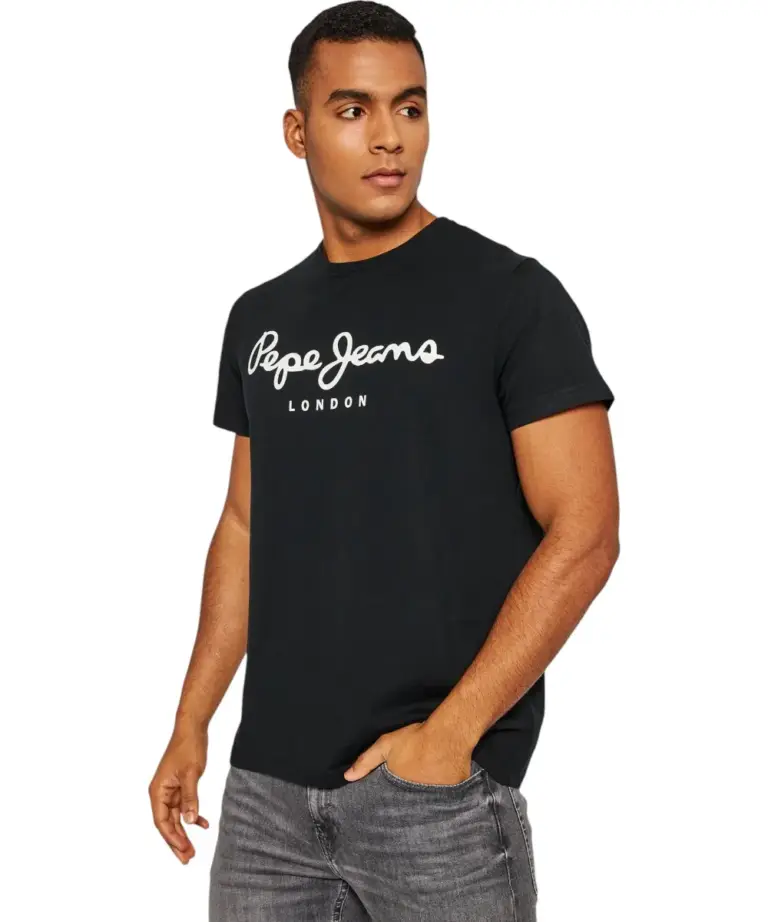 Pepe Jeans - Ανδρικό T-shirt Original Stretch PM508210-999 Μαύρο