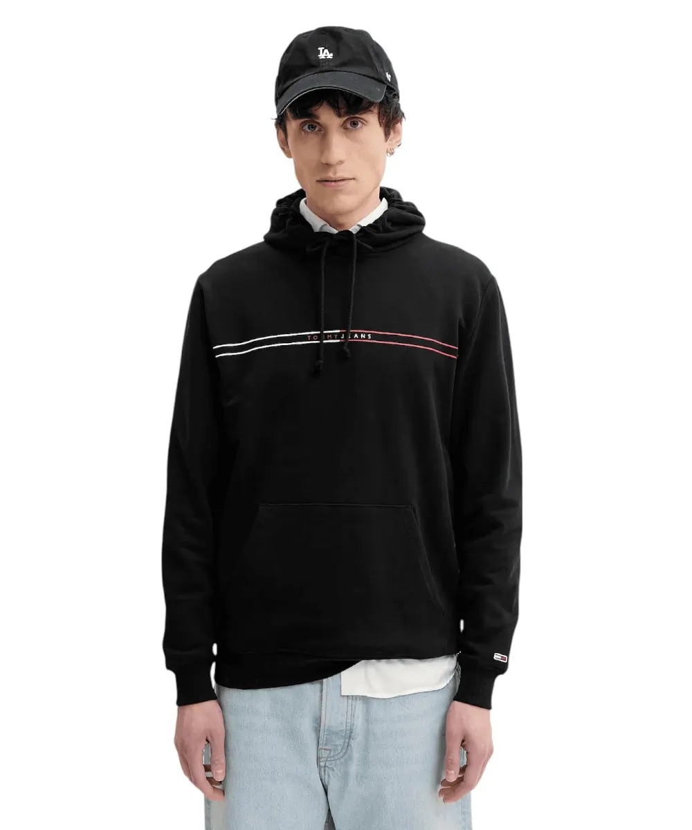 Tommy Hilfiger - Ανδρικό Φούτερ Regular Entry Graphic Hoodie  DM0DM20847-BDS Μαύρο