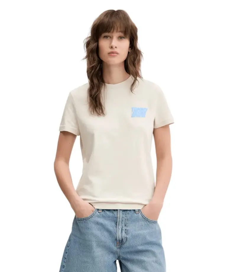 Tommy Hilfiger - Γυναικείο T-shirt Regular Bubble Tee Fit DW0DW21338-ACG Μπεζ