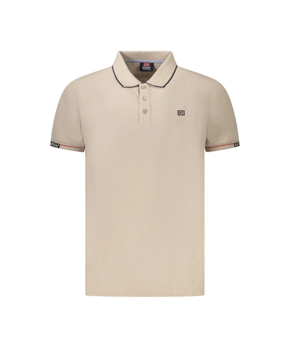 Scuola Nautica Italiana - Ανδρικό T-shirt Κοντομάνικο Polo 858866-ROPE Μπεζ