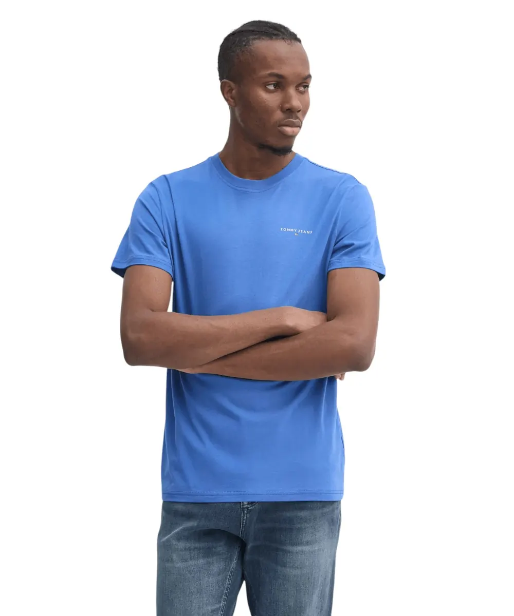Tommy Hilfiger - Ανδρικό T-shirt  Tjm Slim Linear Chest Ss Tee Ext DM0DM21188-C6E Μπλε