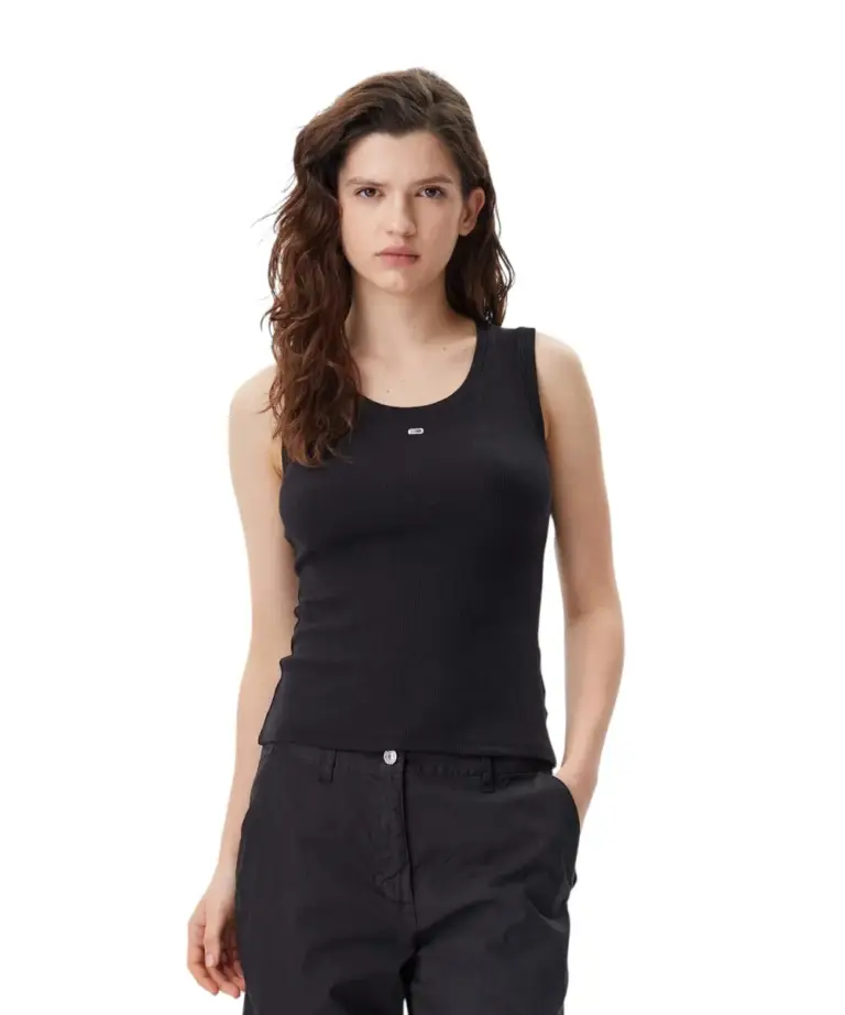 Tommy Hilfiger - Γυναικείο T-shirt Αμάνικο Rib Essential Tank Top Slim Fit DW0DW20673-BDS Μαύρο