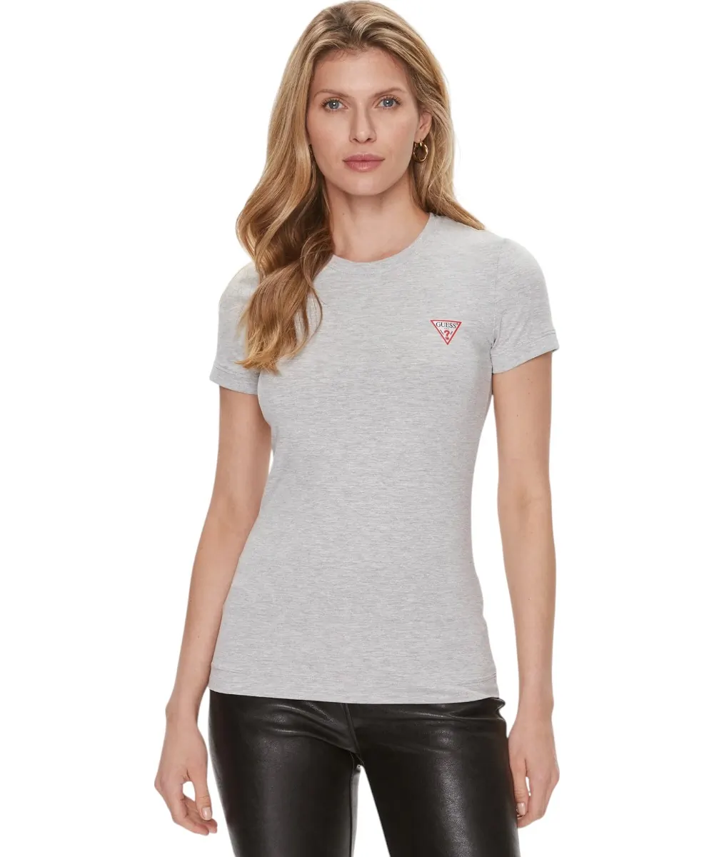 Guess - Γυναικείο T-Shirt Triangle Logo Tee W2YI44J1314-LMGY Γκρι