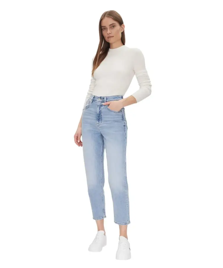 Tommy Hilfiger - Γυναικείο Jean Mom Uh Tpr DW0DW20041-1AB Μπλε