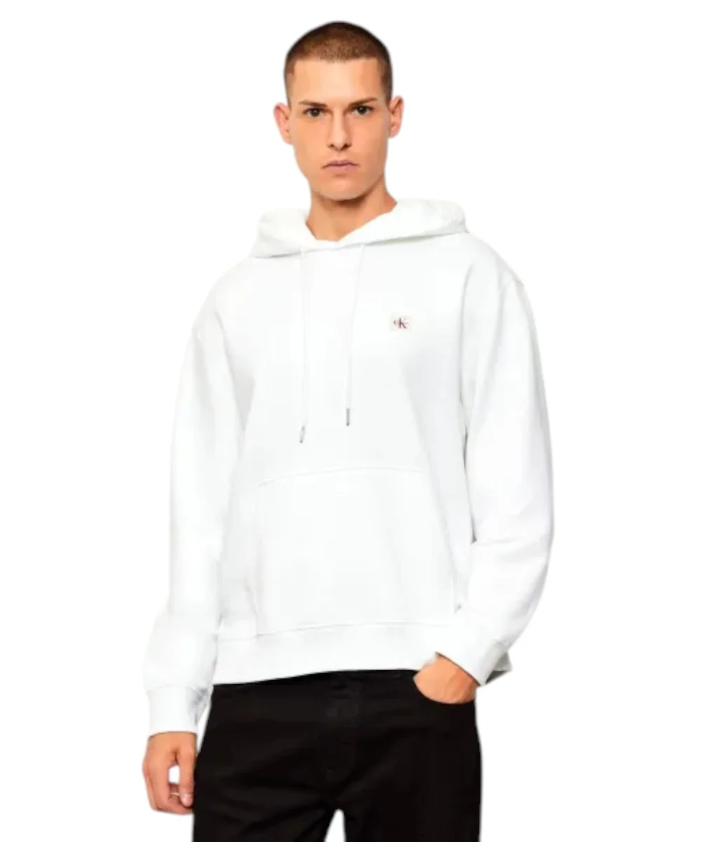 Calvin Klein - Φούτερ Cotton Terry Badge Hoodie LV04RC274G-YAF Λευκό
