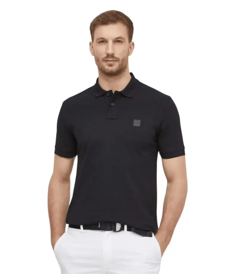 Hugo Boss - Ανδρικό Polo T-shirt Passenger Slim Fit 50507803-001 Μαύρο