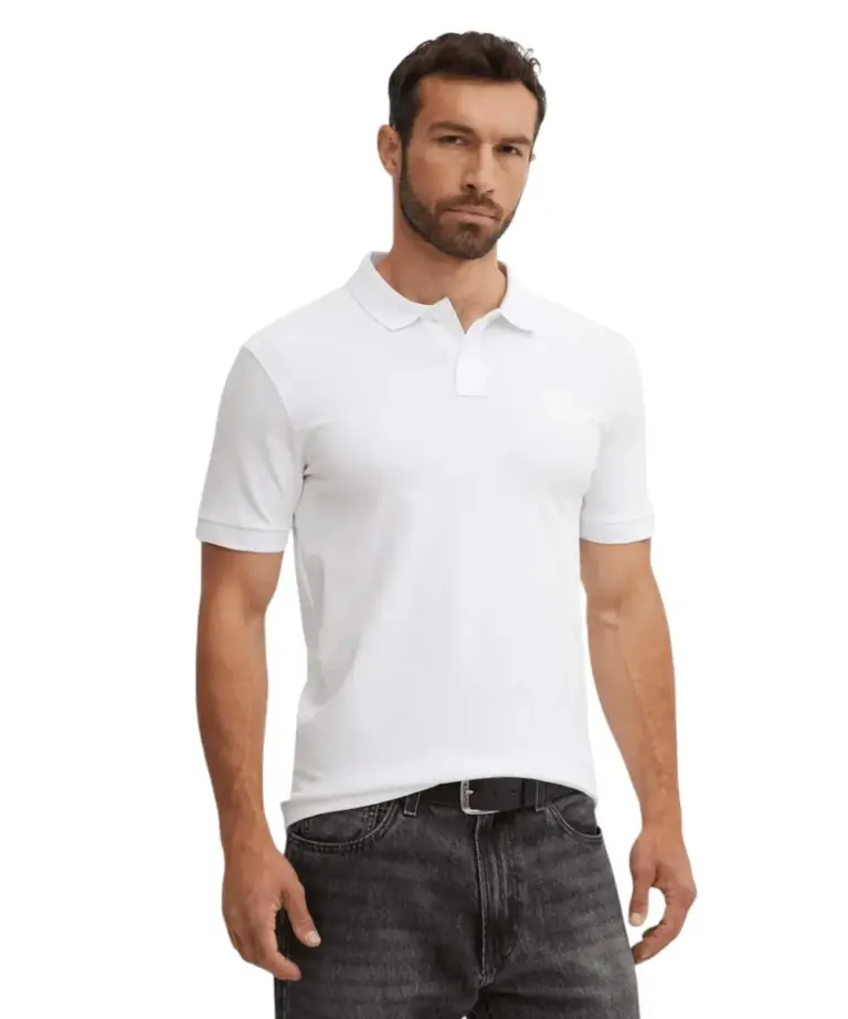 Hugo Boss - Ανδρικό Polo T-shirt Passenger Slim Fit 50507803-100 Λευκό