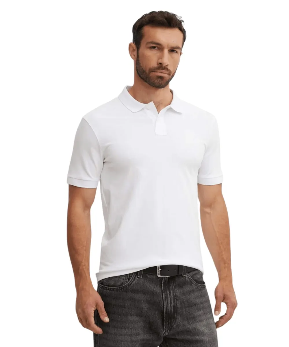 Hugo Boss - Ανδρικό Polo T-shirt Passenger Slim Fit 50507803-100 Λευκό