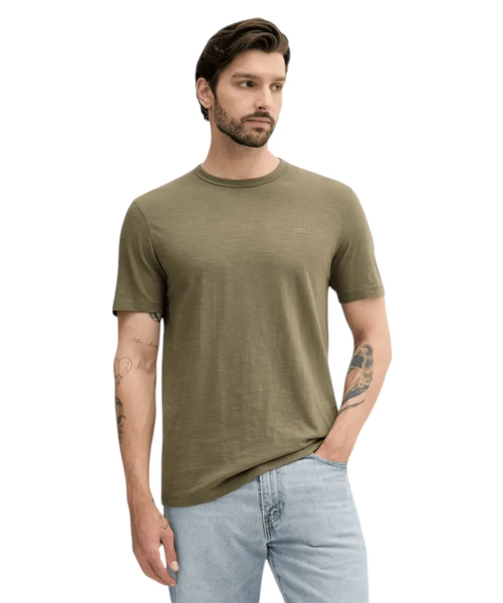 Boss - Ανδρικό T-shirt Tegood Regular Fit 50508243-342 Πράσινο
