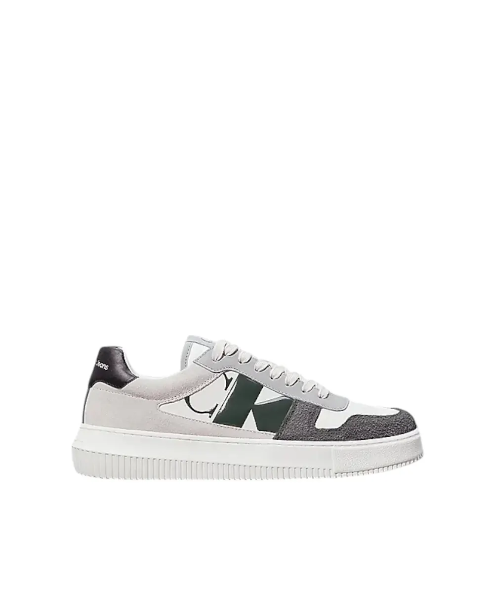 Calvin Klein - Cupsole Mono Lth Ανδρικά Chunky Sneakers YM0YM01122-01V Λευκό