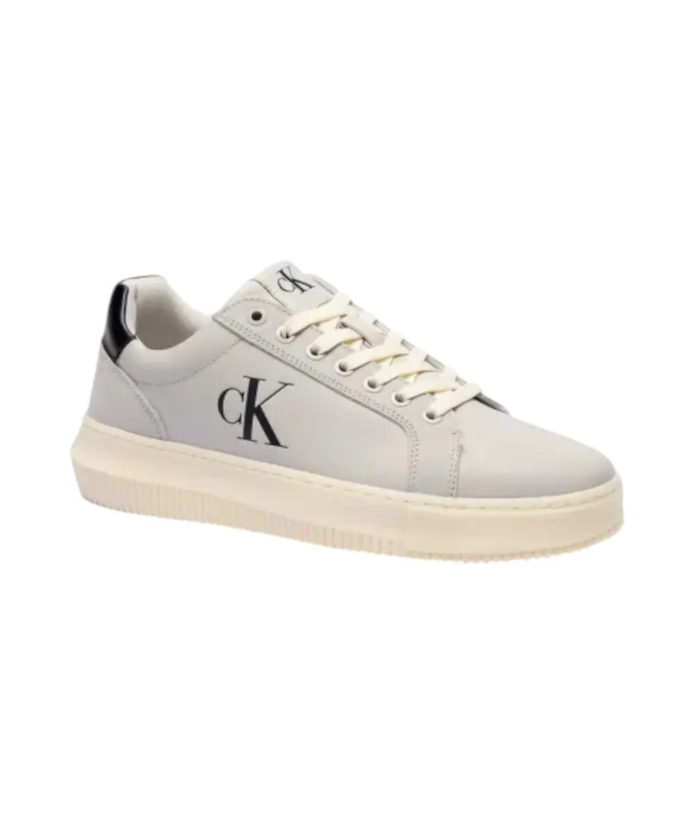 Calvin Klein - Cupsole Mono Lth Ανδρικά Chunky Sneakers YM0YM01123-0IO Γκρι