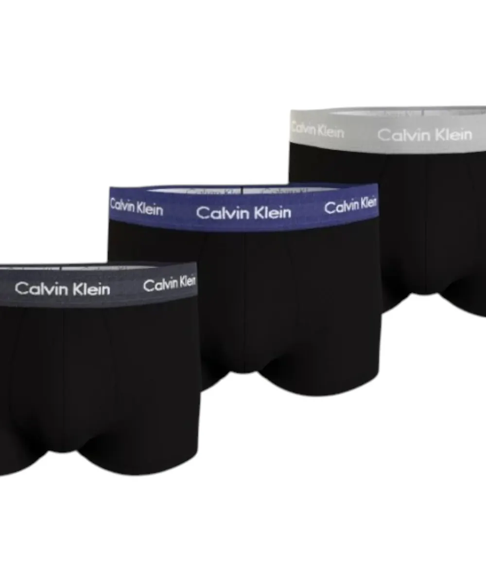 Calvin Klein - Ανδρικά Μποξεράκια Low Rise Trunk 3Pack 0000U2664G-H4X Μαύρο