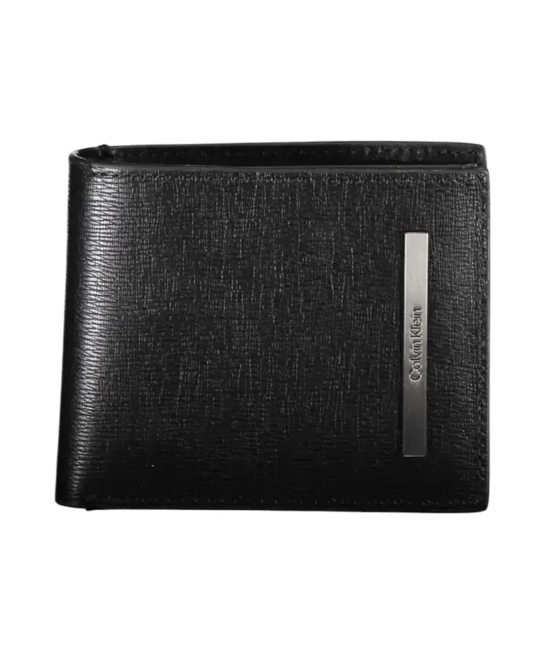 Calvin Klein - Ανδρική Δερμάτινη Καρτοθήκη Ck Modern Metal Bifold K50K510586-BAX Μαύρο