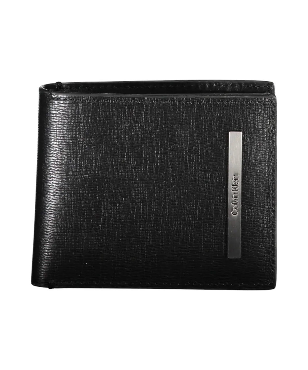 Calvin Klein - Ανδρική Δερμάτινη Καρτοθήκη Ck Modern Metal Bifold K50K510586-BAX Μαύρο