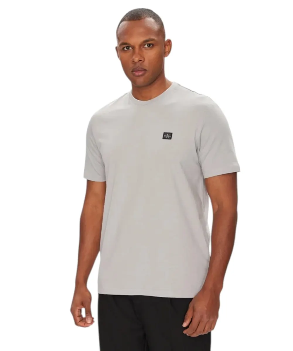 Calvin Klein - Ανδρικό T-shirt Cotton Badge Regular Fit LV04RC272G-RO2 Γκρι