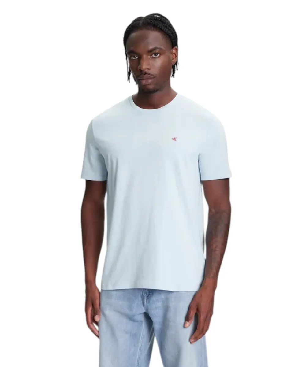 Calvin Klein - Ανδρικό T-shirt  Smooth Cttn Solid Regular Fit LV040HM265-3UD Σιέλ