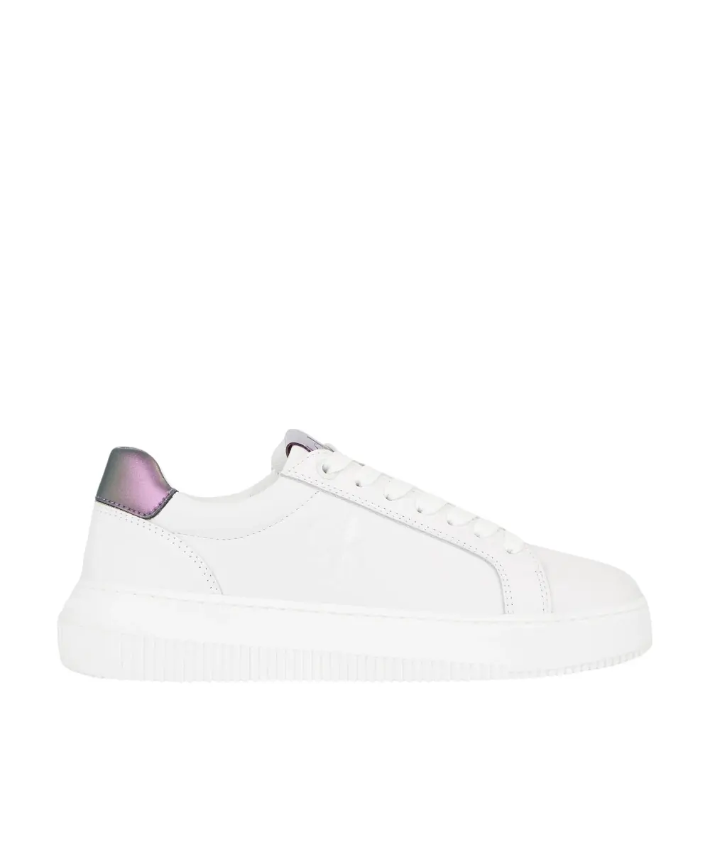 Calvin Klein - Γυναικεία Sneakers Chunky Cupsole Laceup Lth Wn YW0YW01202-01W Λευκό