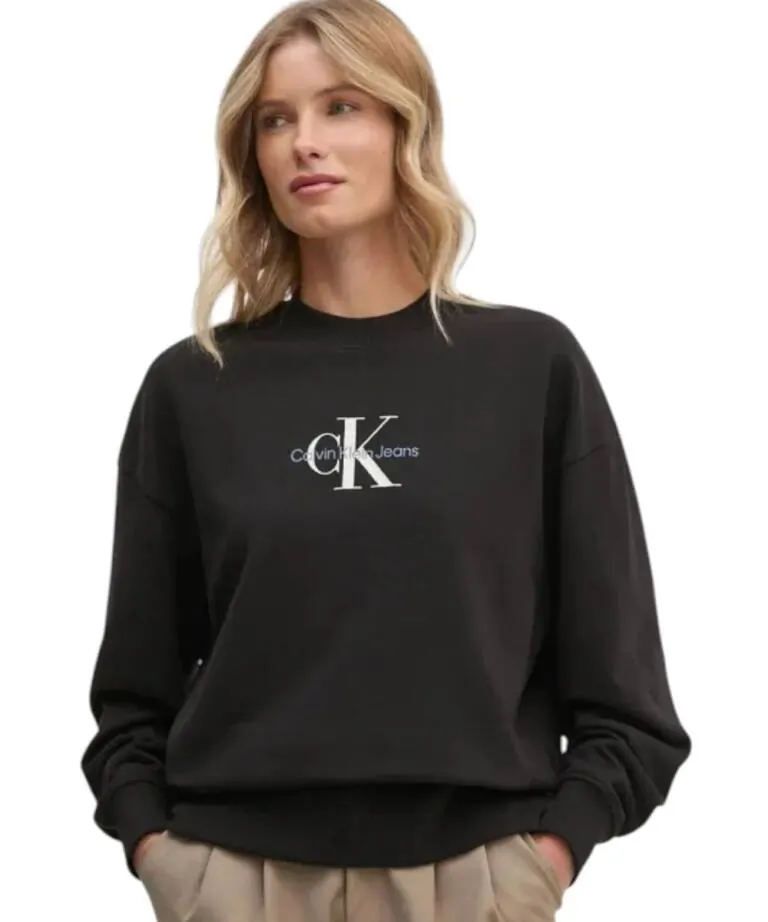 Calvin Klein - Γυναικείο Φούτερ Monologo Regular Fit J20J224177-BEH Μαύρο