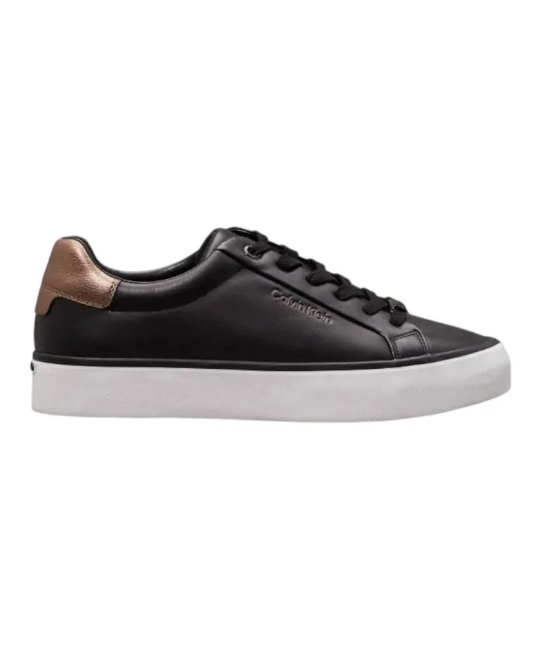 Calvin Klein - Δερμάτινα Γυναικεία Sneakers HW0HW02104-0GL Μαύρο Μπρονζέ