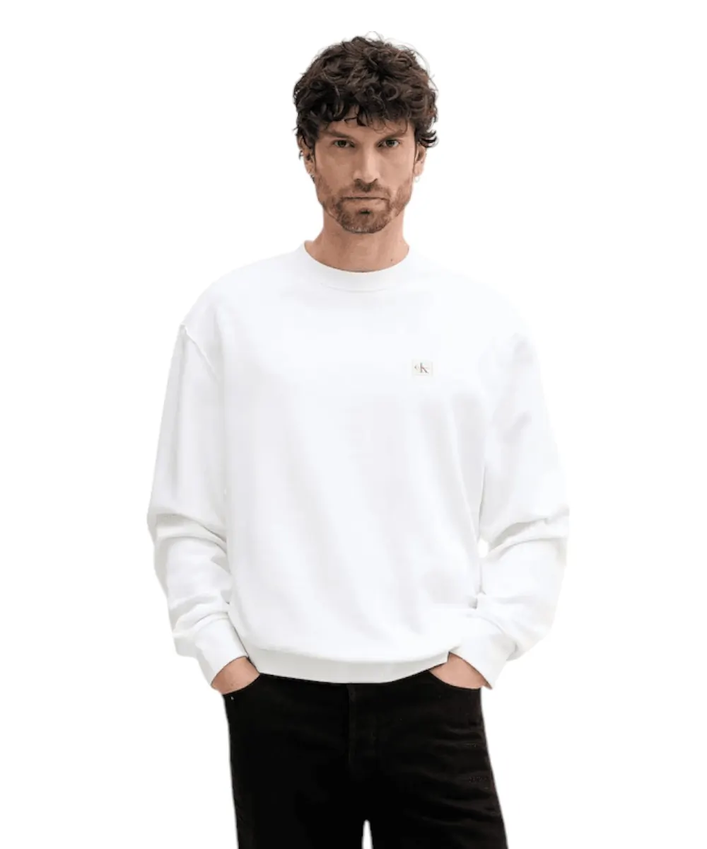 Calvin Klein - Φούτερ Cotton Badge Regular Fit LV04RC273G-YAF Λευκό
