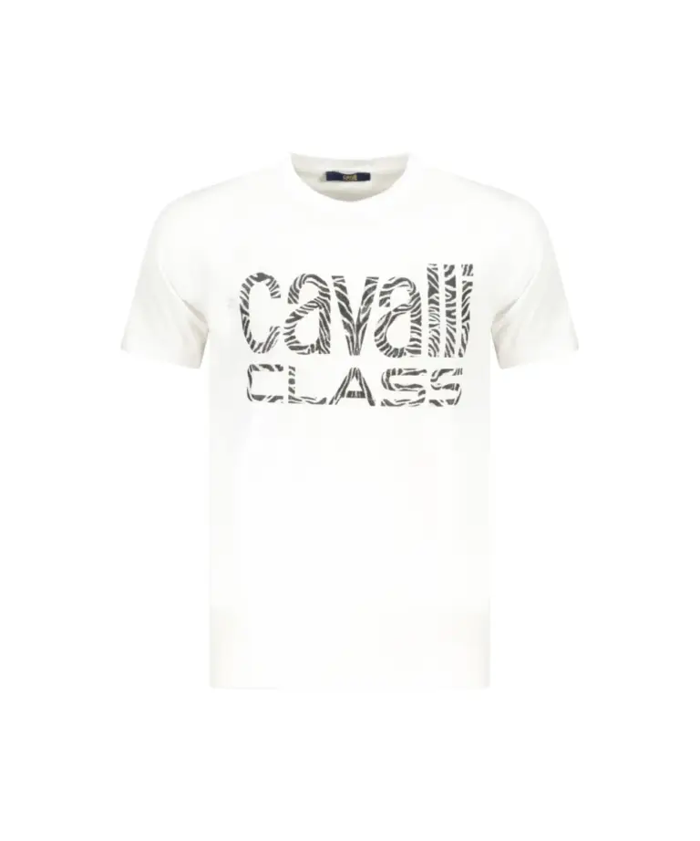 Cavalli Class - Ανδρική Μπλούζα T-Shirt Short Sleeve TXT61DJD060-00533 Λευκό