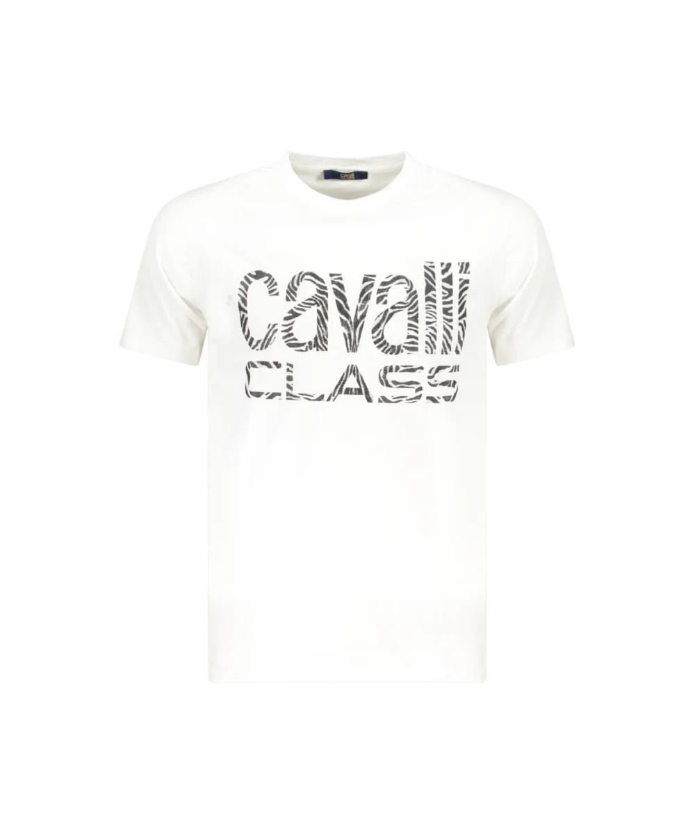 Cavalli Class - Ανδρική Μπλούζα T-Shirt Short Sleeve TXT61DJD060-00533 Λευκό