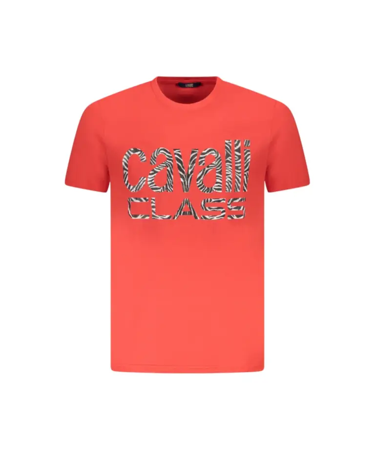 Cavalli Class - Ανδρική Μπλούζα T-Shirt Short Sleeve TXT61DJD060-02000 Κόκκινο