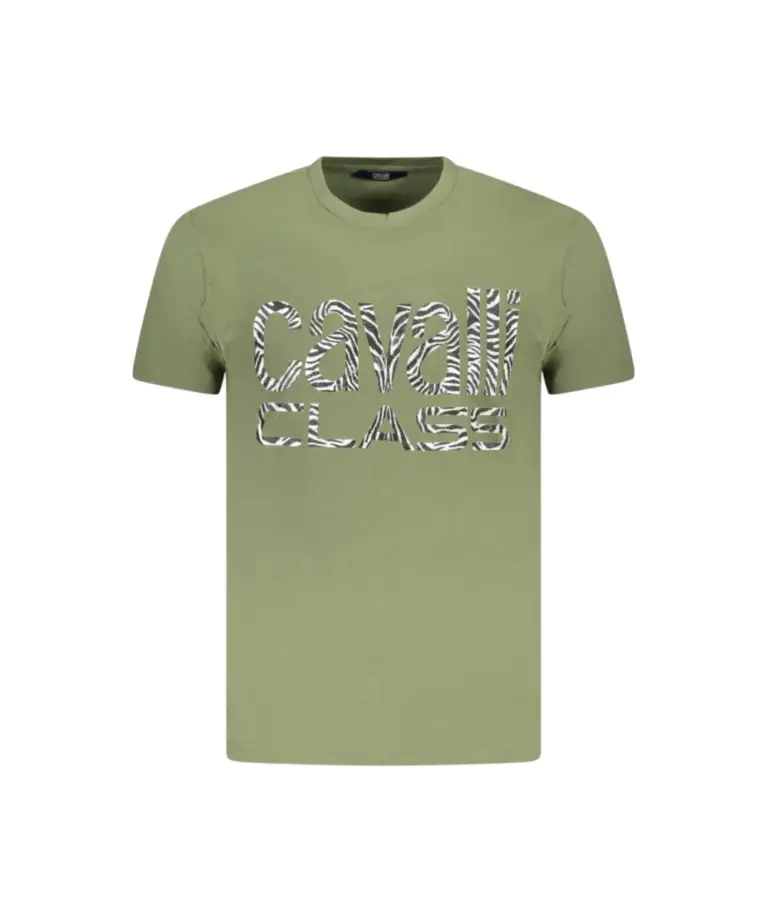 Cavalli Class - Ανδρική Μπλούζα T-Shirt Short Sleeve TXT61DJD060-04050 Λαδί