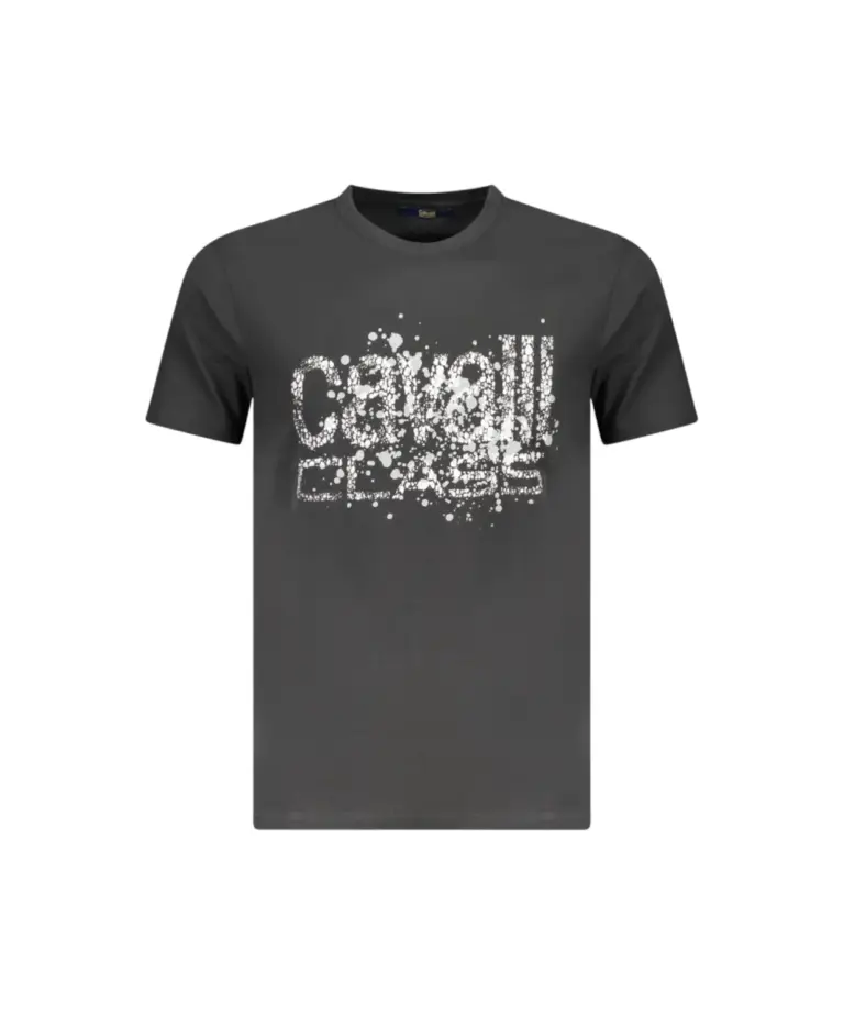 Cavalli Class - Ανδρική Μπλούζα T-Shirt Κοντομάνικη Regular Fit TXT60DJD060-05051 Μαύρο