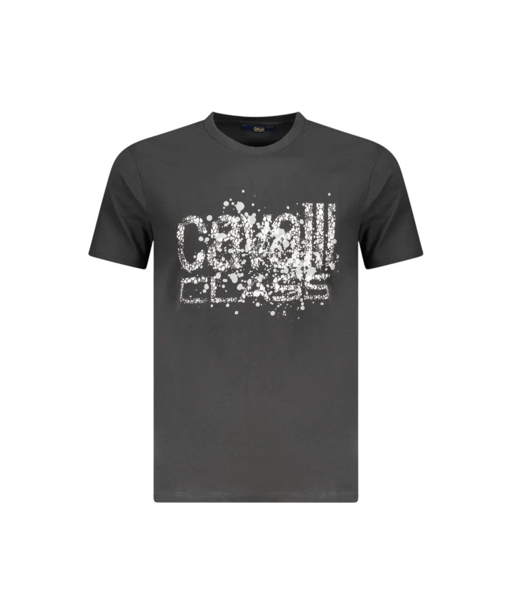 Cavalli Class - Ανδρική Μπλούζα T-Shirt Κοντομάνικη Regular Fit TXT60DJD060-05051 Μαύρο