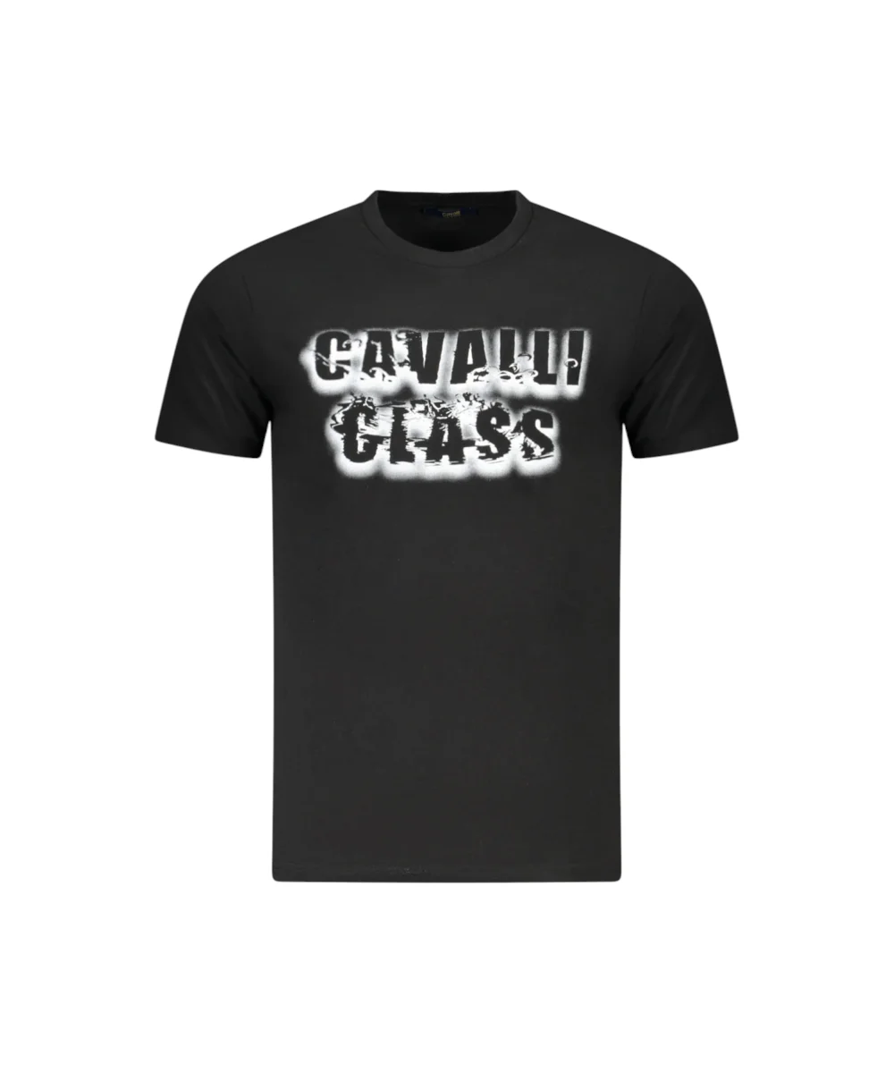 Cavalli Class - Ανδρική Μπλούζα T-Shirt Κοντομάνικη Regular Fit TXT61CJD060-05051 Μαύρο