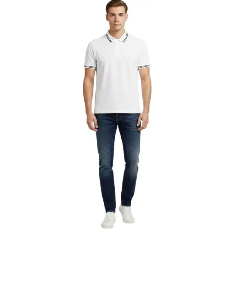 Cavalli Class - Ανδρική Μπλούζα Κοντομάνικη Polo QXT64SKB002-00053 Λευκή