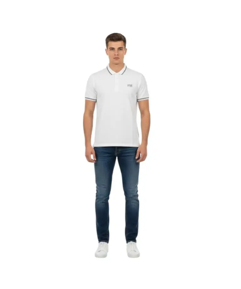 Cavalli Class - Ανδρικό Polo T-shirt QXT64TKB002-00053 Λευκό