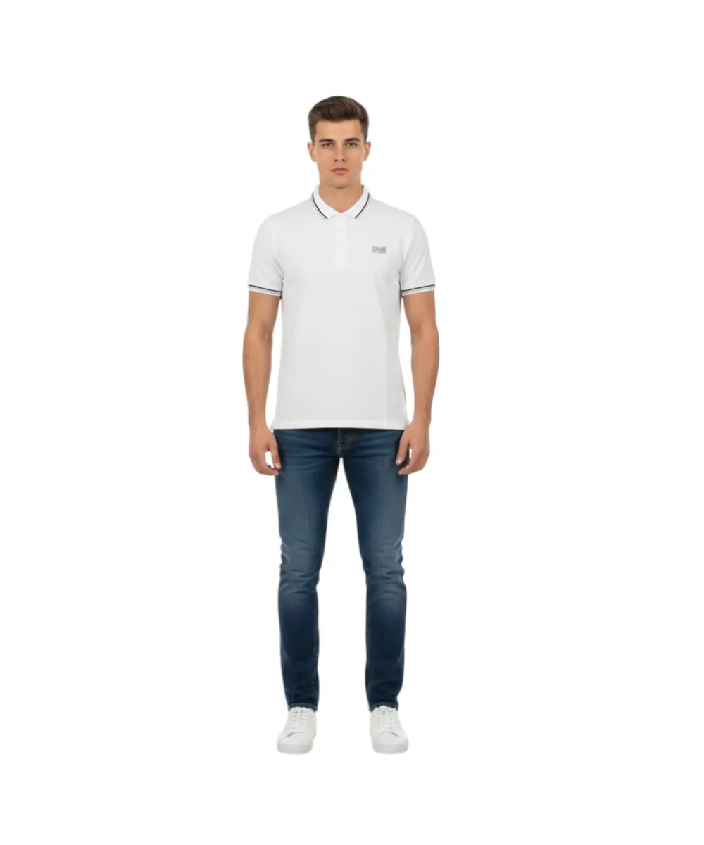 Cavalli Class - Ανδρικό Polo T-shirt QXT64TKB002-00053 Λευκό