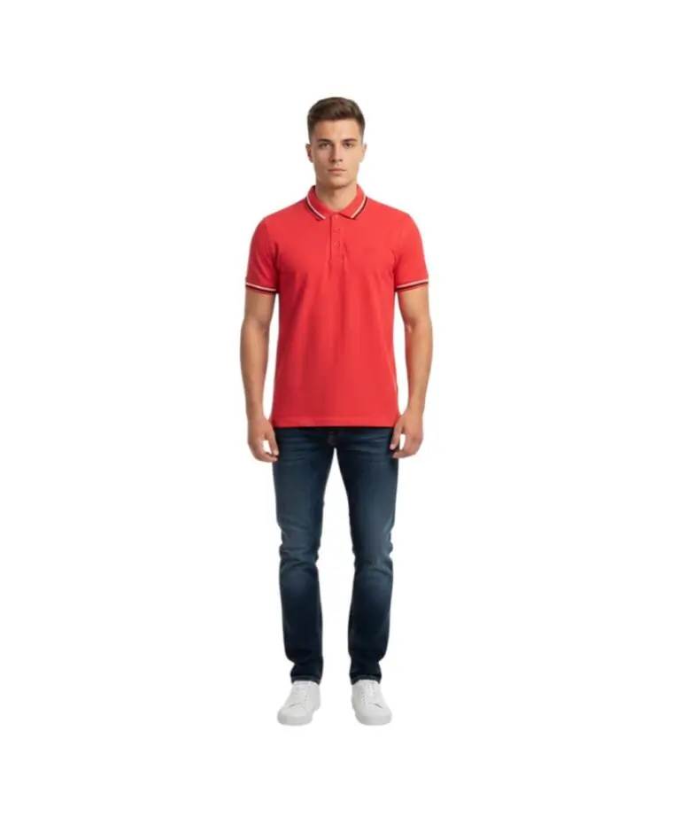 Cavalli Class - Ανδρικό Polo T-shirt QXT64TKB002-02000 Κόκκινο