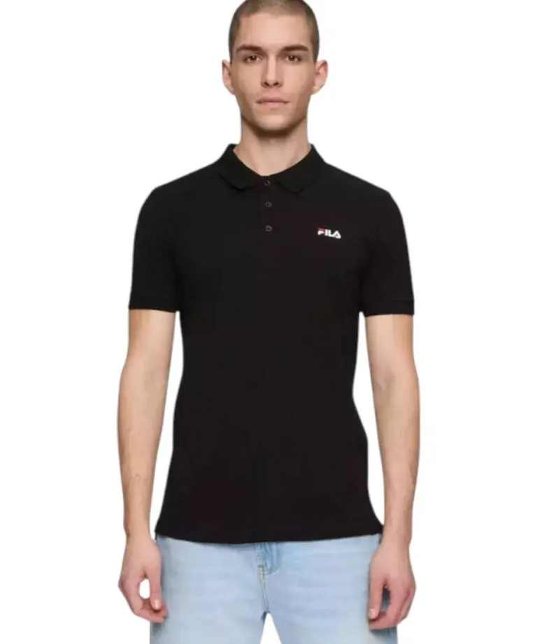 Fila - Ανδρικό Polo T-shirt Slim Fit FAM0717-80010 Μαύρο