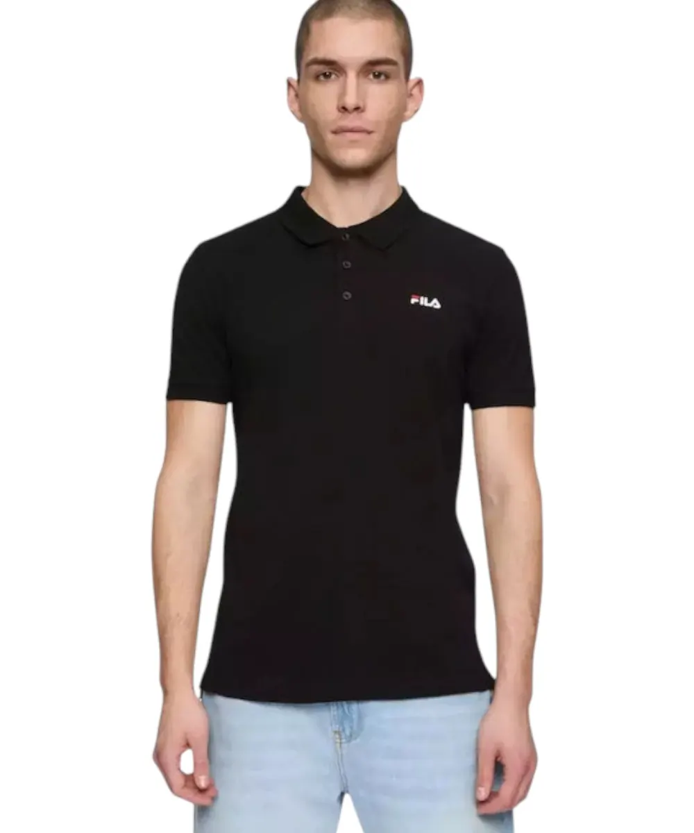 Fila - Ανδρικό Polo T-shirt Slim Fit FAM0717-80010 Μαύρο