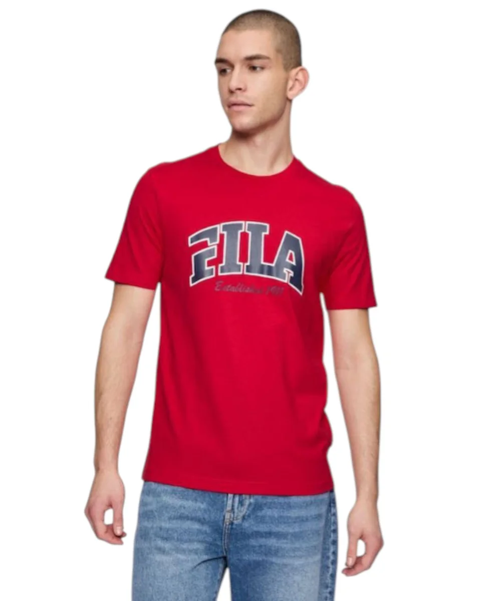 Fila - Ανδρικό T-shirt Lanaken Regular Fit FAM0882-30002 Κόκκινο
