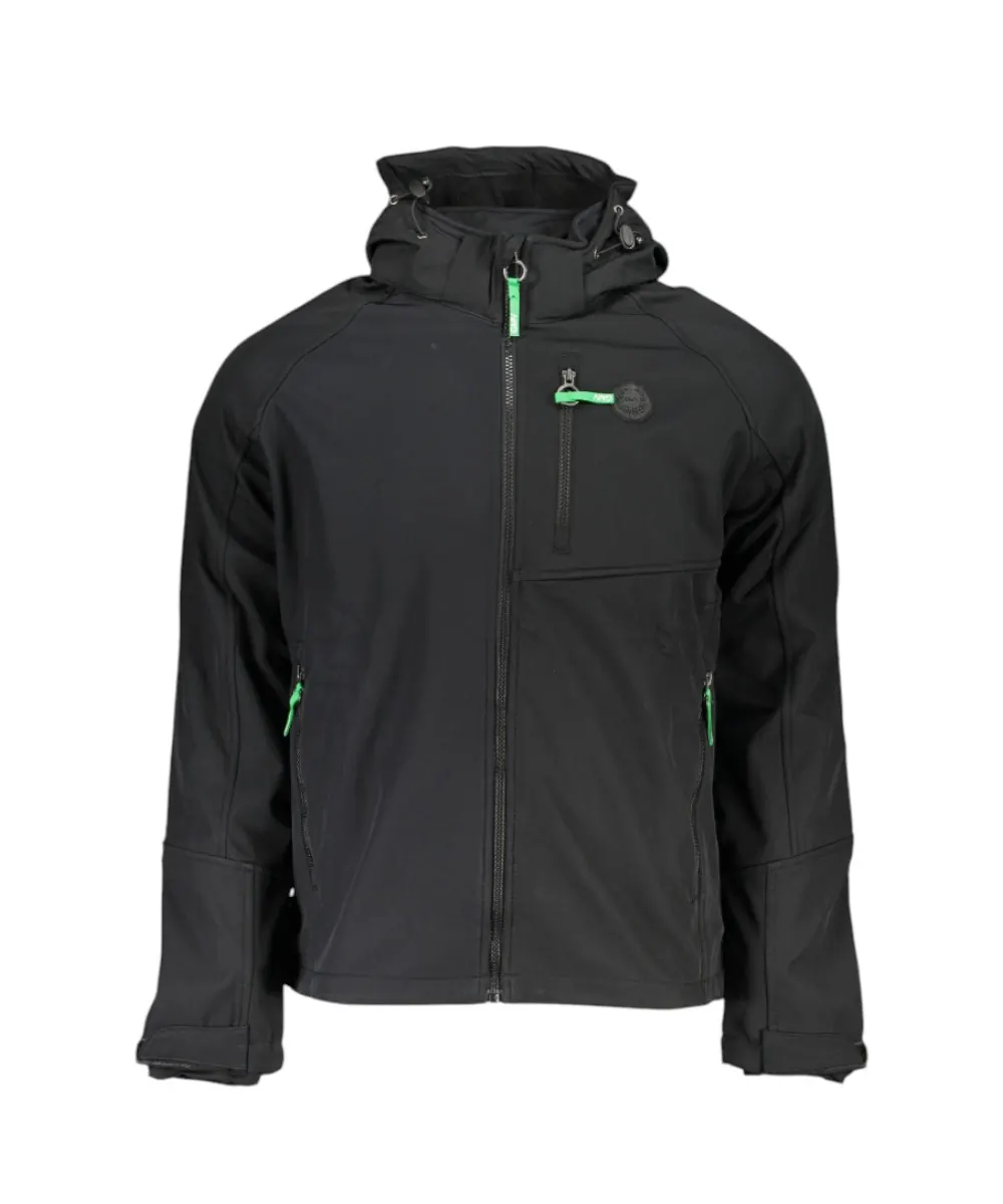 Gian Marco Venturi - Ανδρικό Αδιάβροχο Μπουφάν Hermes Softshell Regular Fit AU01524-BLACK Μαύρο