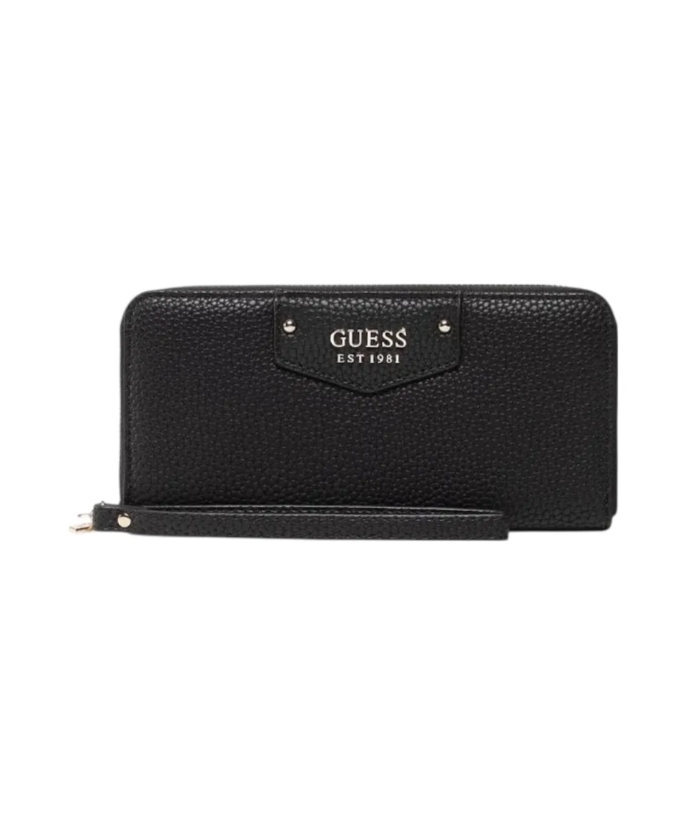 Guess - Γυναικείο Πορτοφόλι Eco Brenton Slg Large Zip Around SWEVG839046-BLA Μαύρο