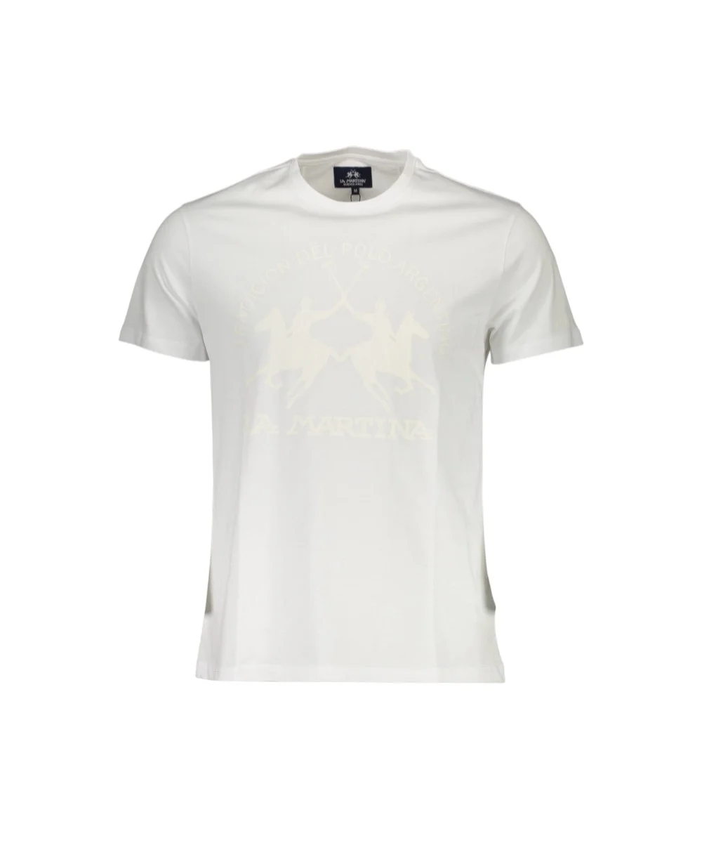 La Martina - Ανδρικό T-Shirt Slim Fit XMR005-JS206-00001 Λευκό