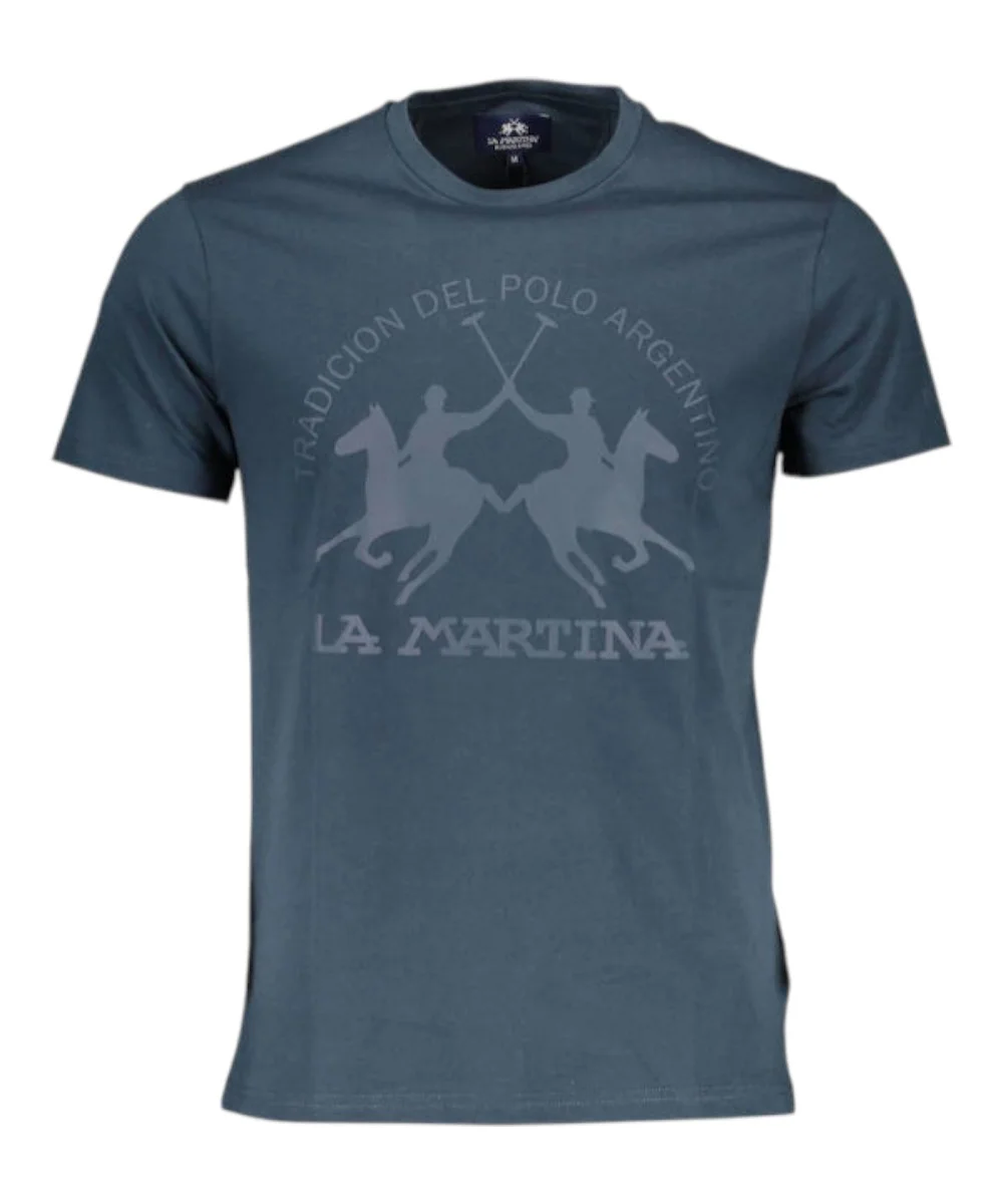 La Martina - Ανδρικό T-Shirt Slim Fit XMR005-JS206-07017 Μπλε Σκούρο