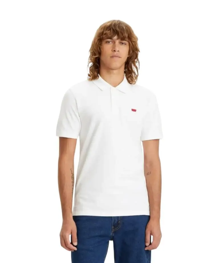 Levi's - Ανδρικό Polo T-shirt Slim Fit Housemark A4842-0002 Λευκό