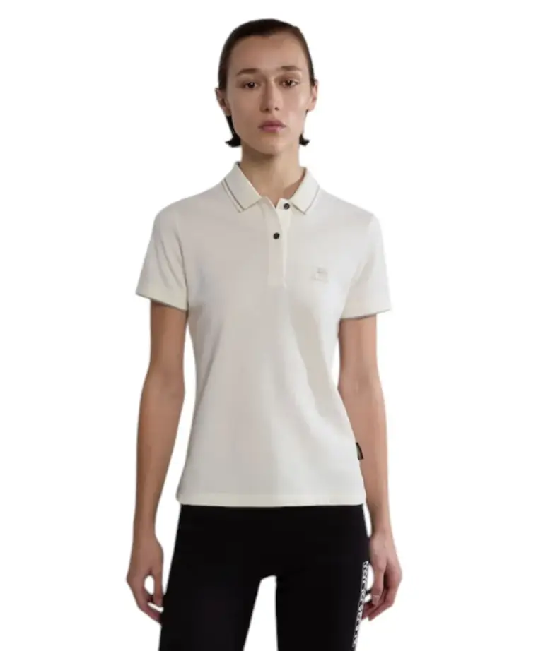 Napapijri -T-Shirt E-Nina Slim Fit NP0A4H8E-002 Λευκό
