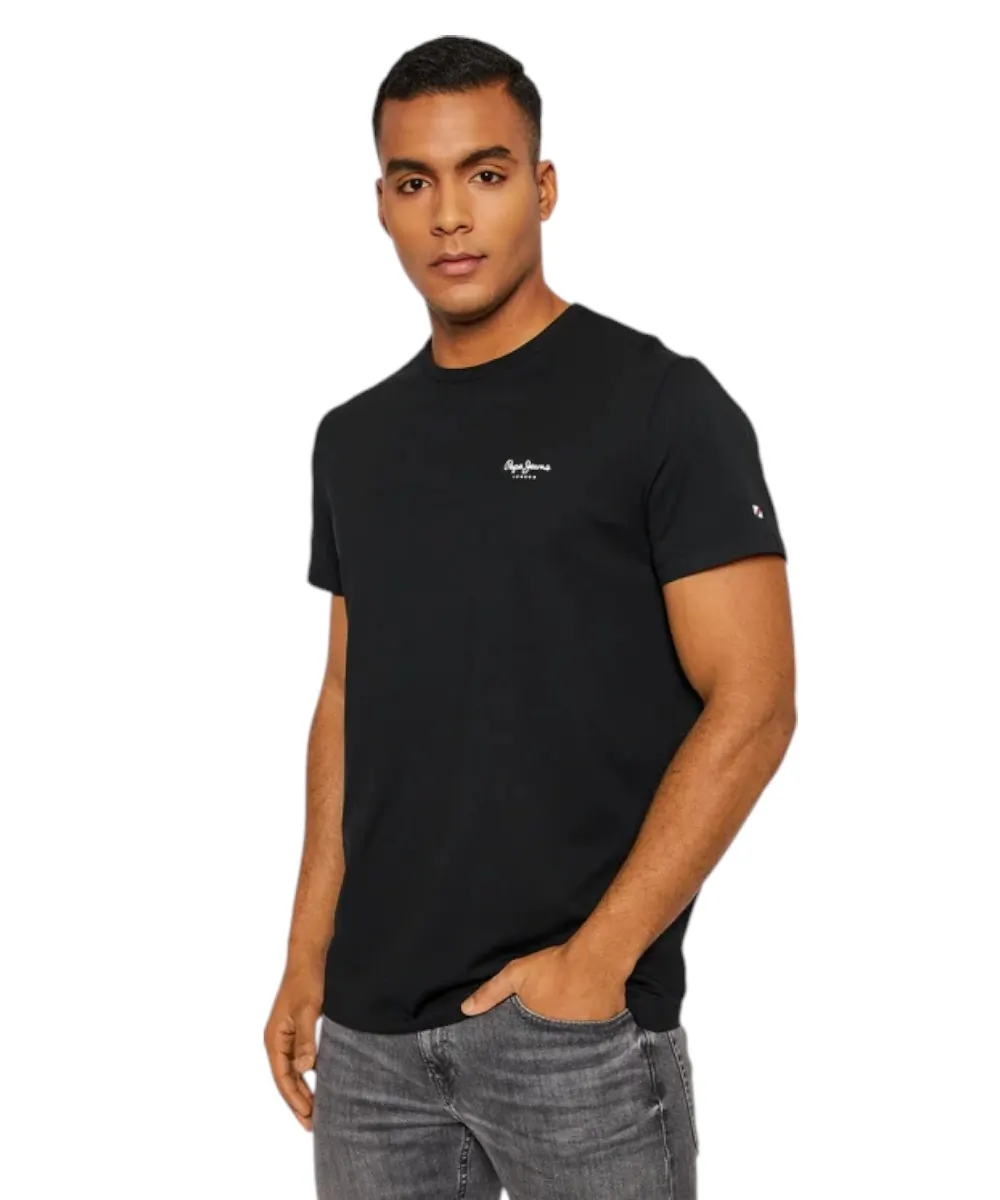 Pepe Jeans - Ανδρικό T-shirt Original Basic 3 N Slim Fit PM508212-999 Μαύρο