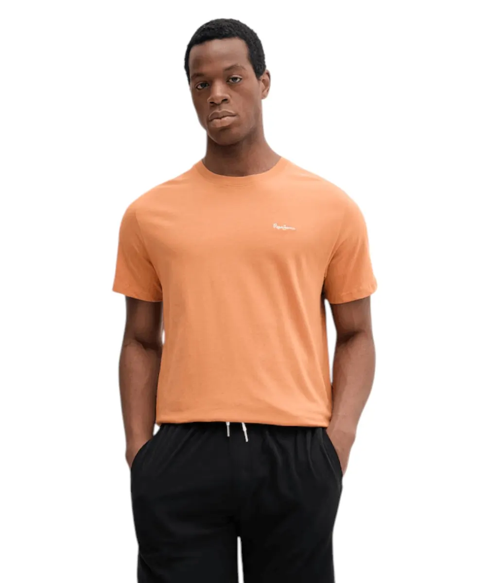 Pepe Jeans - Ανδρικό T-shirt  Contrast Connor Regular Fit PM509933-166 Πορτοκαλί
