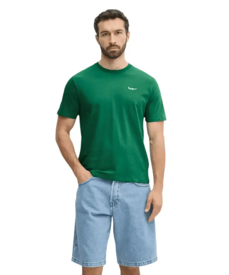 Pepe Jeans - Ανδρικό T-shirt  Contrast Connor Regular Fit PM509933-653 Πράσινο