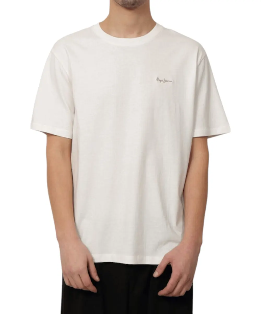 Pepe Jeans - Ανδρικό T-shirt  Contrast Connor Regular Fit PM509933-803 Εκρού