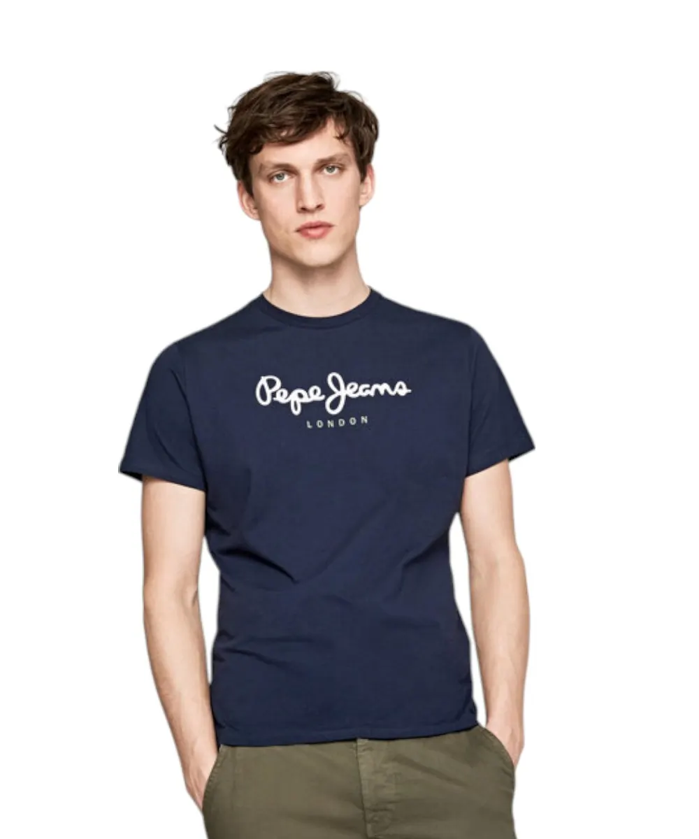 Pepe Jeans - Ανδρικό T-shirt Original Stretch PM508210-595 Μπλε Σκούρο